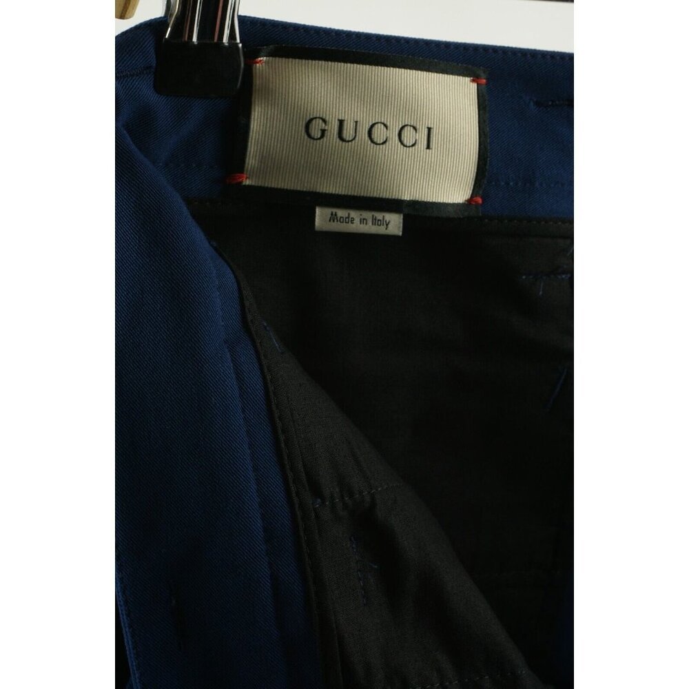 New Gucci Men's 46 US 30 x 28" Blue Side Stripe Technical Equestrian Riding Pant - Picture 13 of 16